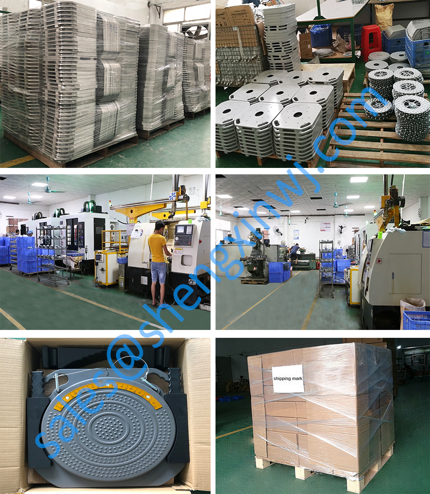 Placas giratorias de alineaci&oacute;n de ruedas en l&iacute;nea de producci&oacute;n